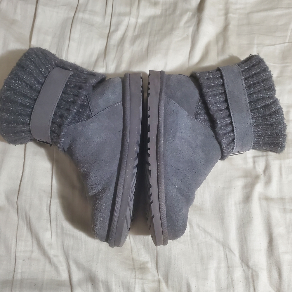 UGG Charcoal Knit Cuff Boots